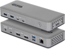 USB-C stotelė StarTech, 2 x 4K 60Hz DisplayPort, 100W PD, USB-A, USB-C, Gigabit Ethernet