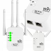 Belaidis WiFi stiprintuvas 300Mb/s, 2.4 GHz, 4 antenos, 2x LAN, WPS