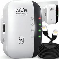 Bevielio tinklo stiprintuvas 2,4 GHz su WPS funkcija ir LAN laidu