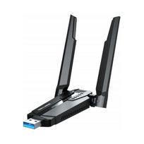 Belaidis tinklo adapteris LB-Link, Wi-Fi į USB, 5400Mbps, trijų dažnių, su antenomis