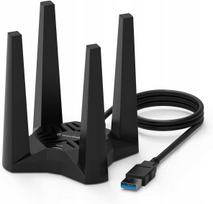Belaidis tinklo adapteris WAVLINK AC1900 USB, dviejų dažnių, iki 1900Mbps
