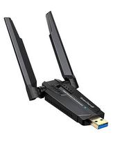 Belaidis USB adapteris WIFI 6E AXE5400, trijų dažnių, kompiuteriams ir nešiojamiesiems, metalinis
