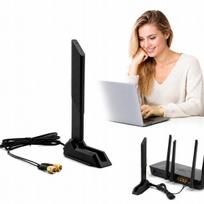 WiFi antena dvikopė 2.4GHz/5GHz, visakryptė, SMA jungtis, 9dBi, 2026