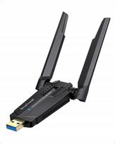 Belaidžio tinklo adapteris BrosTrend AXE5400, USB 3.0, WiFi 6E, 2402Mbps, su 6/5/2,4 GHz antenomis