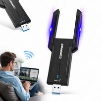 Belaidis tinklo adapteris AX5400M, WiFi 6E, tri juostų, 5GHz/6GHz, WPA3, gigabitinė antena
