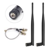WiFi antena su stiprintuvu, 915 MHz, SMA, 3 dBi, vidaus naudojimui, su prailginimo laidu