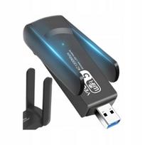Belaidis USB 3.0 tinklo adapteris su lauko antenomis, 1300Mbps, 5 GHz