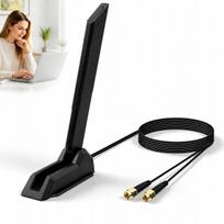 WiFi antena, dvi dažnių juostos, 2.4GHz / 5GHz, RP-SMA, 9dBi, 2026