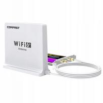 Belaidžio tinklo plokštė COMFAST Wi-Fi 6 PCI-E AX3000 su ARGB ir Bluetooth, 5 GHz, dviguba juosta