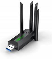 Belaidis tinklo adapteris USB 3.0, 1200Mbps, 2.4GHz/5GHz, su antenomis