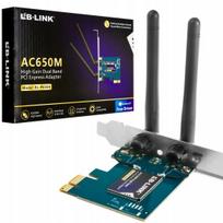 Vidinė tinklo plokštė su dviem antenomis, 650Mbps, Wi-Fi, 5 GHz, dvigubas dažnis