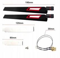 WiFi antenų rinkinys Intel, 2x 12dBi, 2.4GHz/5GHz, M.2 IPEX 4 į RP-SMA