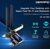 Belaidžio tinklo plokštė PCIe, Wi-Fi 2.4G/5G, Bluetooth 4.0, AC1200