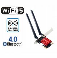 Vidinė tinklo plokštė WiFi 5 1200ac, 2,4/5 GHz, Bluetooth 4.0