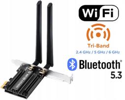 Vidinė tinklo plokštė WiFi AX5400 2,4/5/6 GHz + Bluetooth 5.3 PCIe