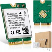 Tinklo plokštė MT7925, WiFi 7, M.2, Bluetooth 5.4, AX BE, 6.5Gb/s, trijų juostų