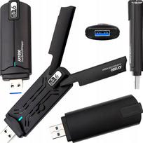 Belaidžio tinklo adapteris AX1800, WiFi 6, USB, 1800Mbps, 5 GHz, su antenomis