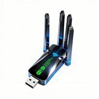 Belaidė USB tinklo kortelė WiFi 6 1800Mbps su Bluetooth 5.4, 4 antenos, Windows