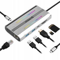 Dokavimo stotis ORICO 12-in-1, USB-C, HDMI, DisplayPort 60Hz, RJ45, PD 100W, SD, DELL
