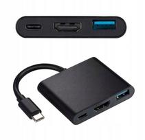 USB-C šakotuvas su HDMI adapteriu, 4K, USB 3.0, PD, suderinamas su Windows, Linux, Mac
