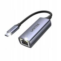 Adapterio kabelis Unitek U1323A USB-C į RJ45, 1Gb/s, Ethernet, PD 100 W