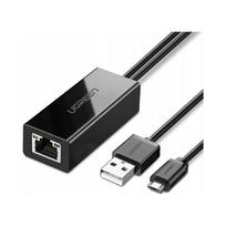 Išorinė LAN–micro USB tinklo jungtis Chromecast, 100Mbps, 1 m, juoda
