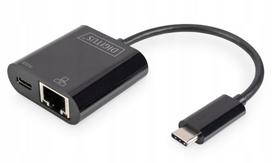 Tinklo adapteris DIGITUS USB-C į RJ45, Gigabit Ethernet, USB 3.0