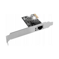 Tinklo plokštė LANBERG PCI-E 1X RJ45 1GB, žemo profilio