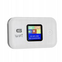 Nešiojamas 4G LTE WiFi maršrutizatorius su SIM kortele, baltas