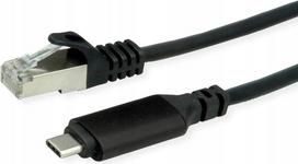 Tinklo adapteris ROLINE USB 3.2 Gen 2 Type-C į Gigabit Ethernet, juodas, 3 m