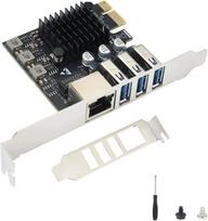 PCIe plėtimo korta 3x USB 3.0 ir gigabitinis Ethernet RJ45