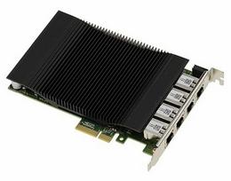 PCIe tinklo plokštė X4, 4 jungtys, 2.5Gb Ethernet, PoE+, serveriams