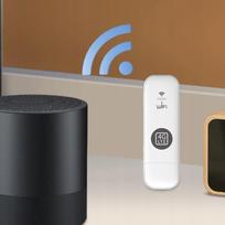 Nešiojamas 4G LTE USB WiFi modemas su SIM kortelės lizdu, baltas, tinka 8 naudotojams