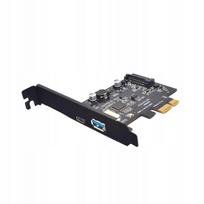 PCIe į USB 3.1 Gen2 10Gbps plėtimo korta su USB-A ir USB-C