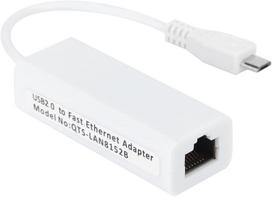 Tinklo adapteris Ethernet Micro USB į RJ45, 10/100Mbps