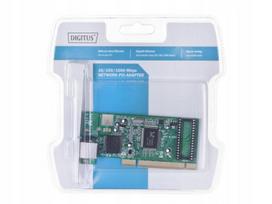 Tinklo plokštė Digitus Gigabit 1000/100Mb PCI, raudona