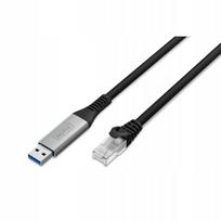 USB-A adapterio laidas Digitus, RJ45 Cat.6A S/FTP, 1Gbit/s, 10 m