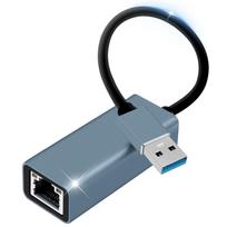 USB 3.0 į Ethernet RJ45 gigabitinis adapteris, kompaktiškas, aliuminis