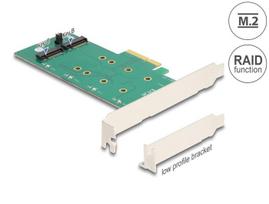 PCIe x4 adapteris 2x M.2 B Key su RAID, Low Profile, Delock 89536