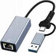 USB-C į Ethernet adapteris BLKing, 1000Mbps, aliuminis