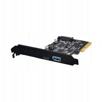 PCIe į USB 3.1 Gen2 10Gb/s Type C plėtimo kortelė staliniams kompiuteriams 4X