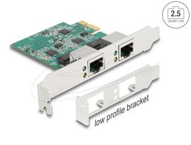 Tinklo plokštė Delock 88101, PCI Express x1, 2x RJ45, 2,5Gb/s