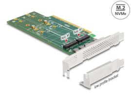 PCIe 4.0 x16 adapteris 4x NVMe M.2 Key M 110 mm, žemo profilio, Delock 90090