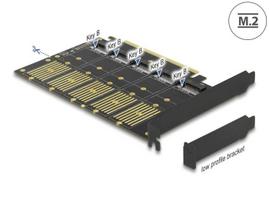 Plokštė Delock 90435, PCIe x16, 5 vidinės M.2 Key B / SATA jungtys