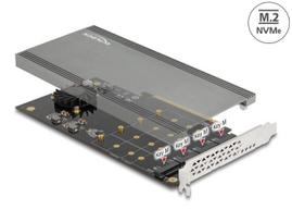 NVMe M.2 PCIe x16 adapteris su aušintuvu ir ventiliatoriumi Delock 90050