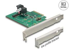 PCIe x4 NVMe M.2 ir NVMe SFF-8643 adapteris Delock 89517, žemo profilio