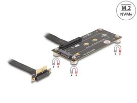 Adapteris PCIe 3.0 x1 (90°) į M.2 Key M su 10 cm Delock 81503 laidu