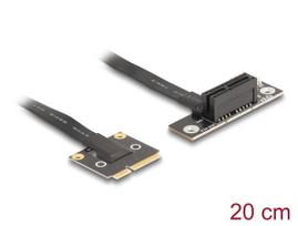 Adapteris Mini PCIe (vyriškas) į PCIe 3.0 x1 (moteriškas), 90° kampu, Delock 81504