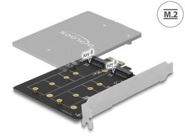 PCIe x1 plokštė Delock 90432, 2 vidinės M.2 Key B jungtys