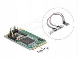 Mini PCIe pilno dydžio plokštė 2x RS-232 D-Sub 9-pin Delock 95273